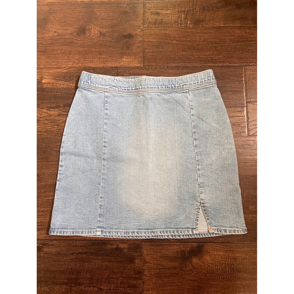 Abercrombie Kids Denim Skirt Girls 15/16 Light Wash Mini Y2K 90s cottage core